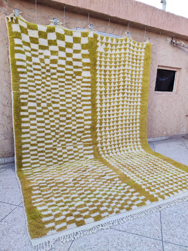 checkered Moroccan rug