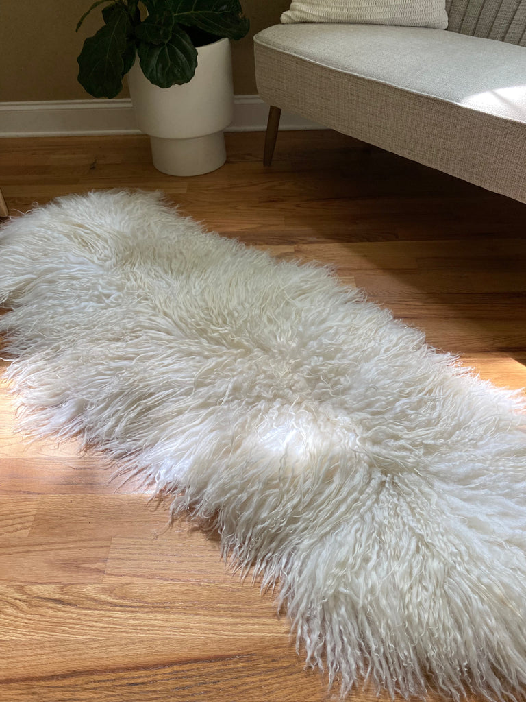 decorative sheepskin rug