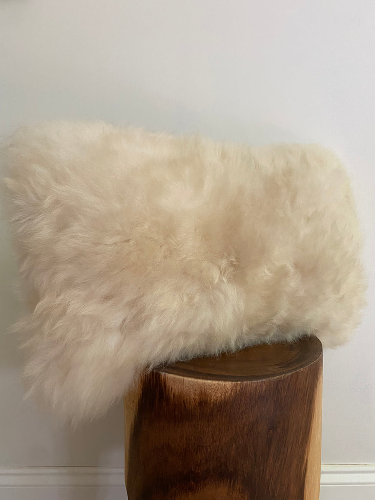 natural sheepskin pillow
