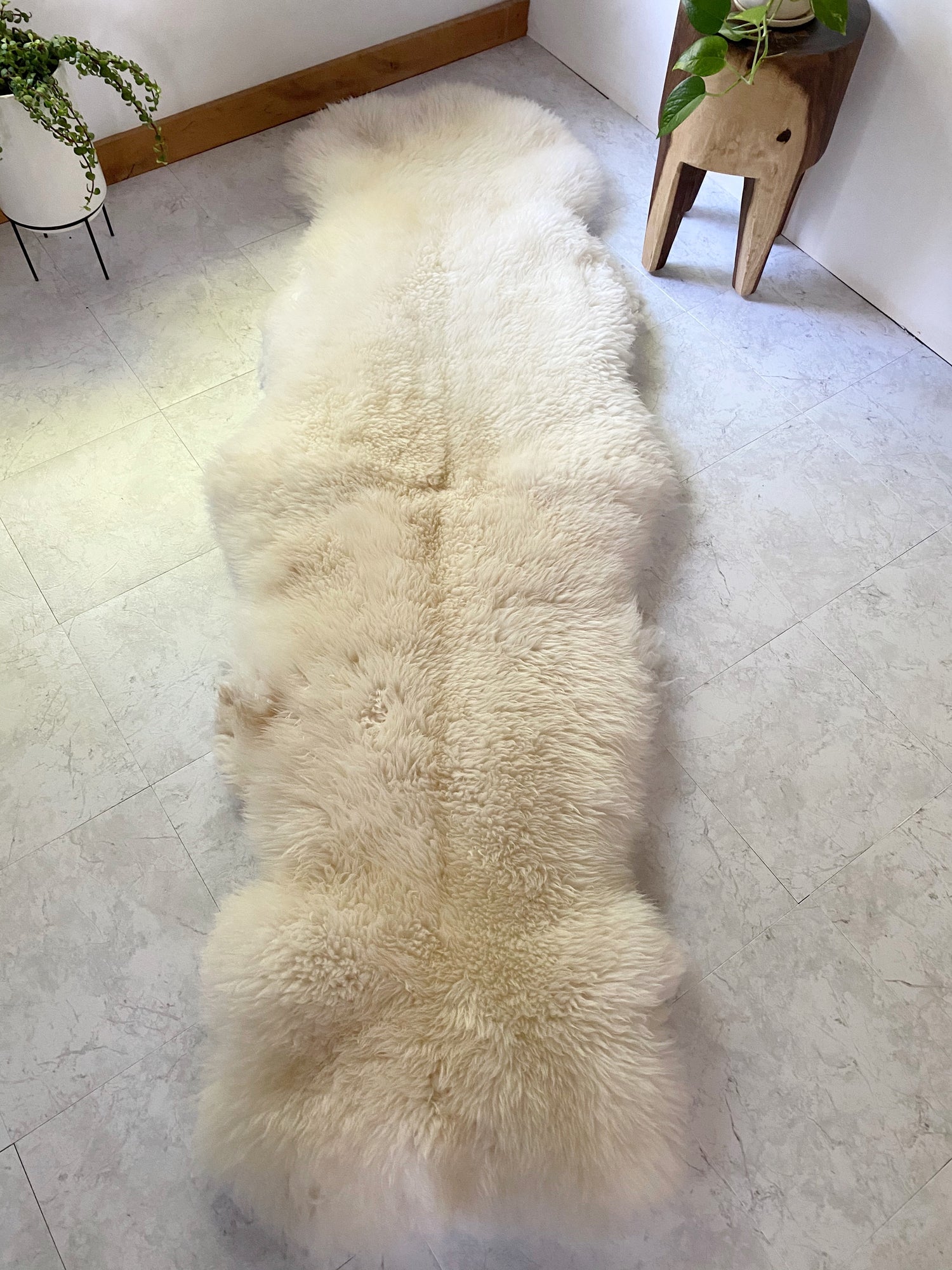 Double Sheepskin in Golden White (One-of-a-Kind)