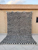 checkered moroccan rug