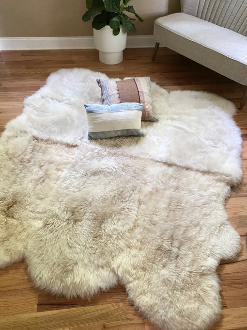 organic large sheepskin rug