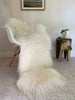 silky sheepskin rug