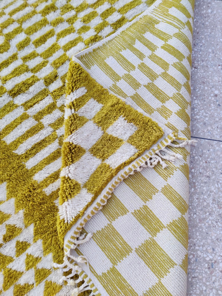 checkered Moroccan rug 