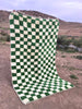 checkered rug