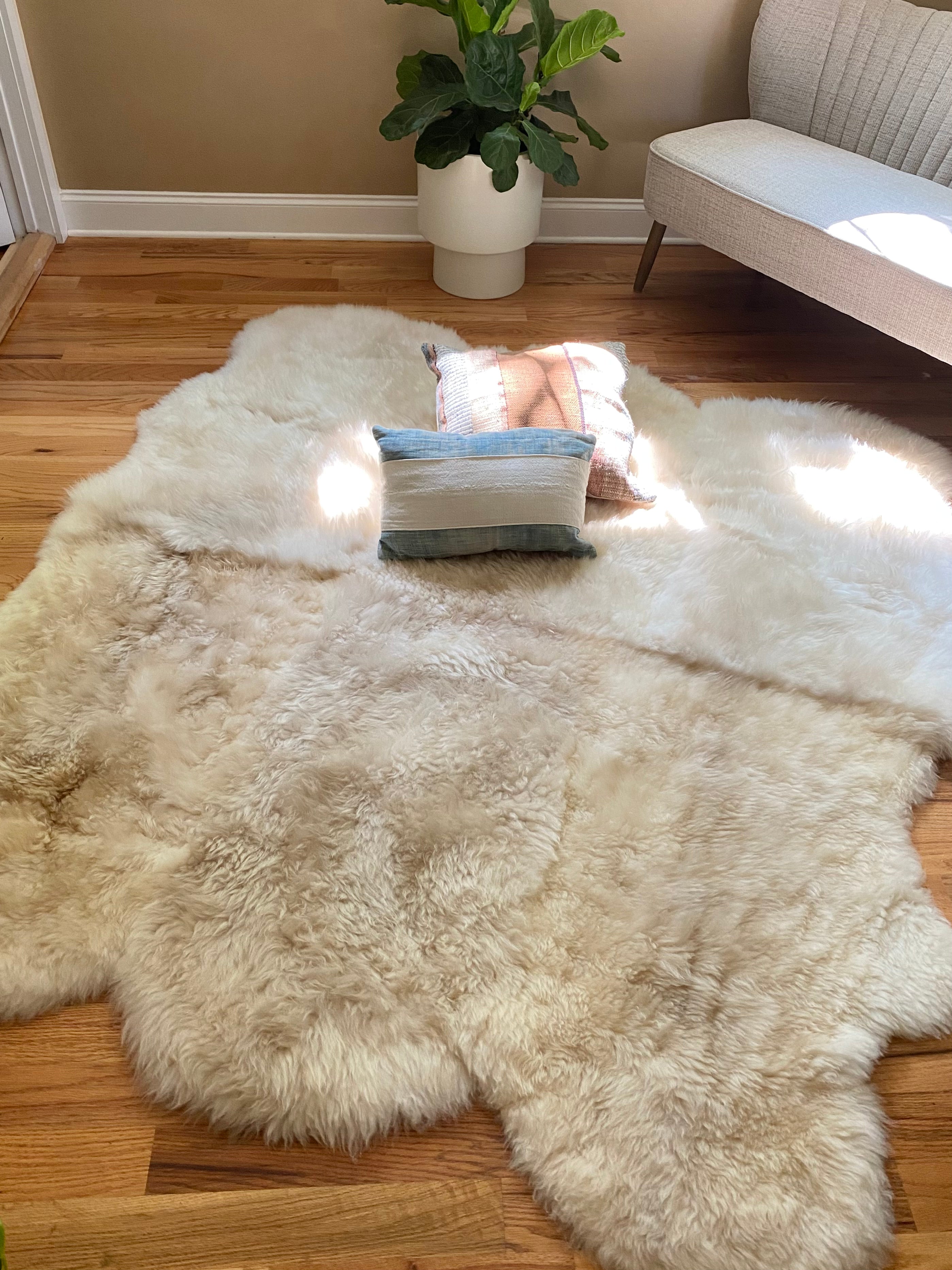 sheepskin rug for living room 