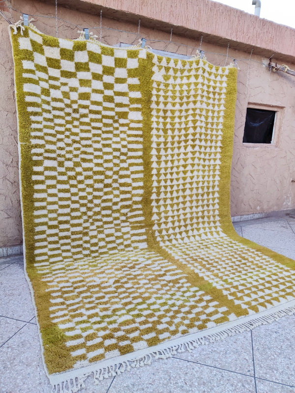Moroccan checkered rug 