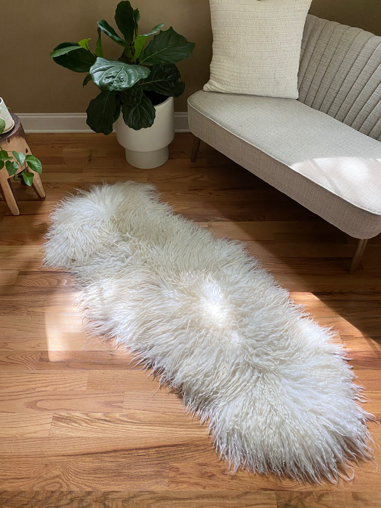 interior sheepskin rug